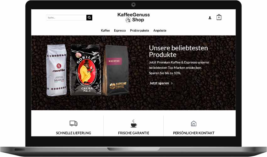 KaffeeGenuss Shop Gutschein einlösen