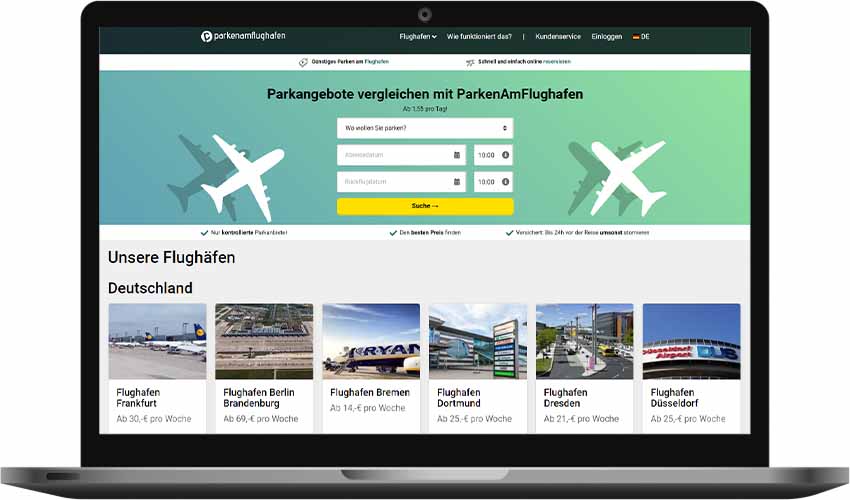 ParkenAmFlughafen Gutschein einlösen