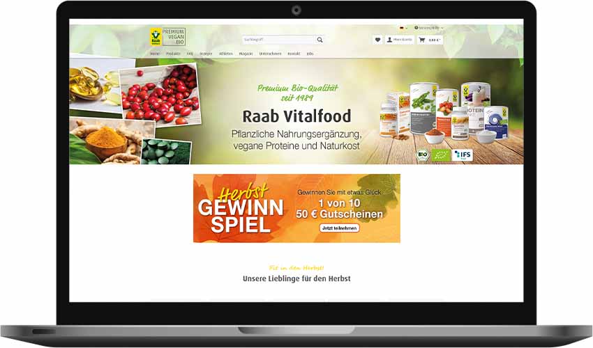 Raab Vitalfood Gutschein einlösen